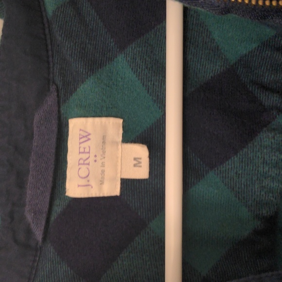 J. Crew Half-zip Plaid Flannel - Picture 3 of 5